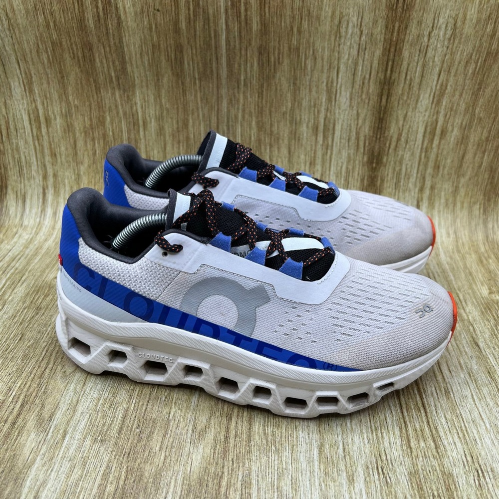 On Cloudmonster Running Shoes Men's Size 7 White Blue Orange Sneakers 61.98863